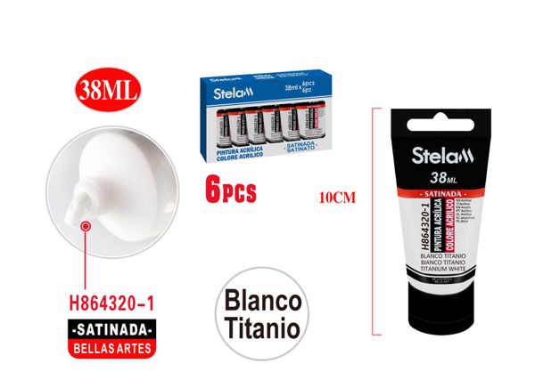 Pintura acrílica blanca 38ml