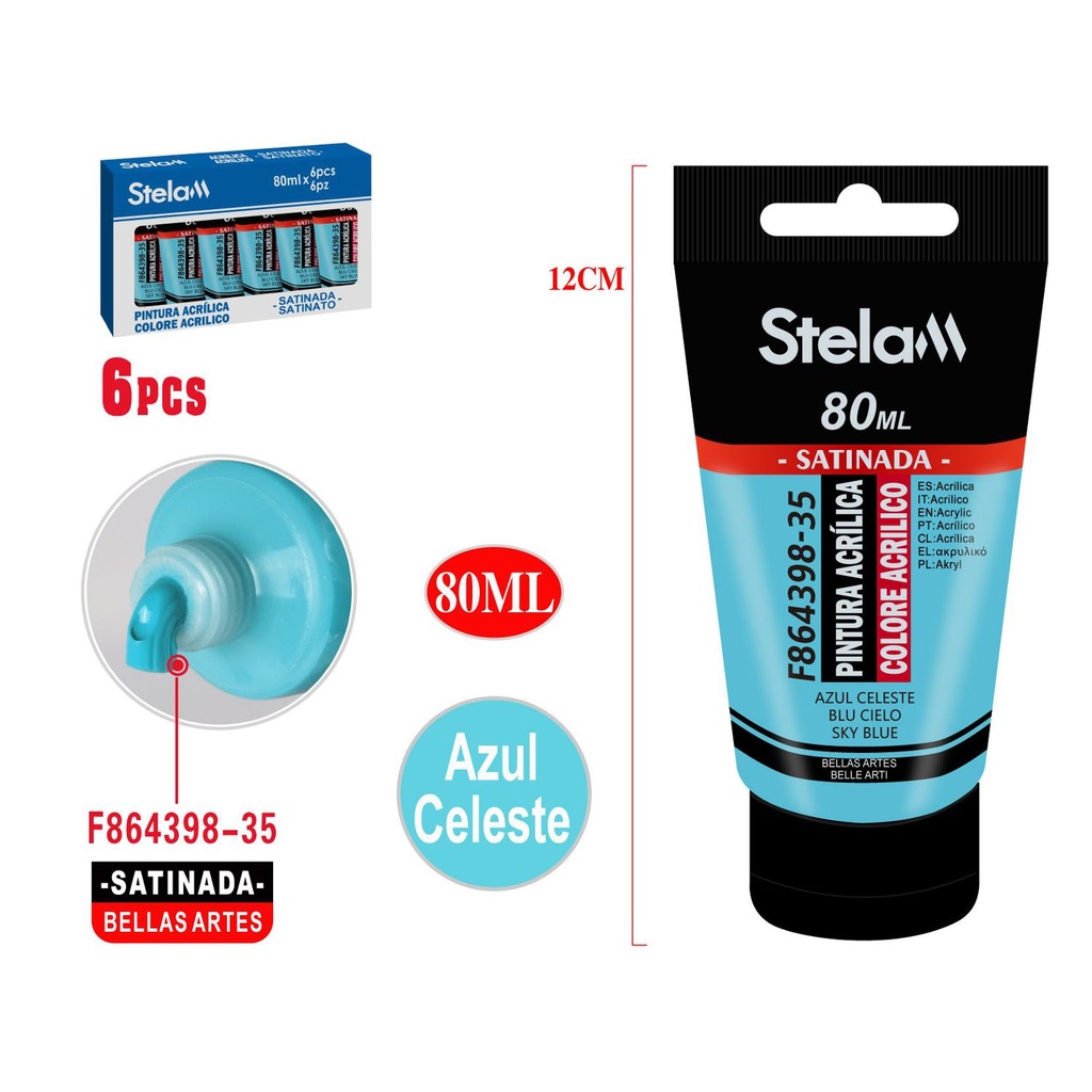 Pintura acrílica azul celeste 80ml