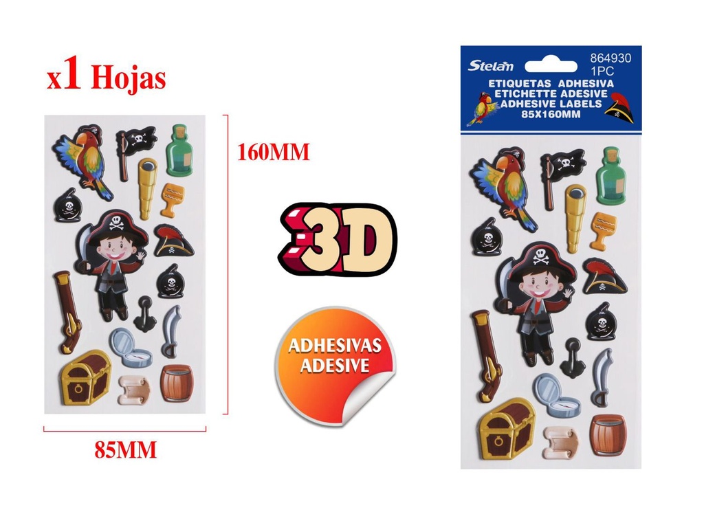 Pegatina 3D burbuja para manualidades