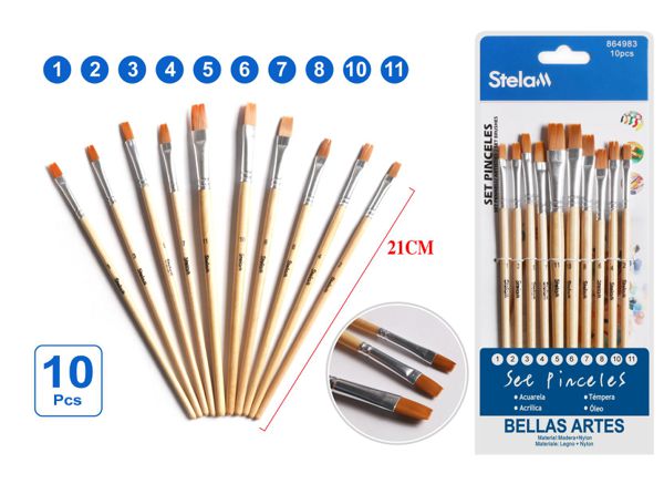 Set de pinceles 10pcs para pintura