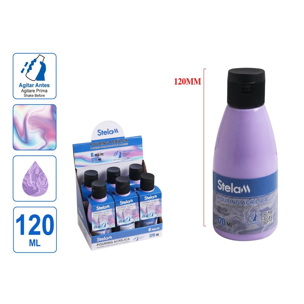 Pouring acrílica violeta 120ml