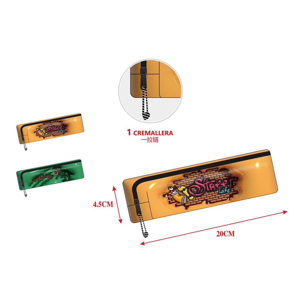 Estuche de un solo cierre para útiles escolares