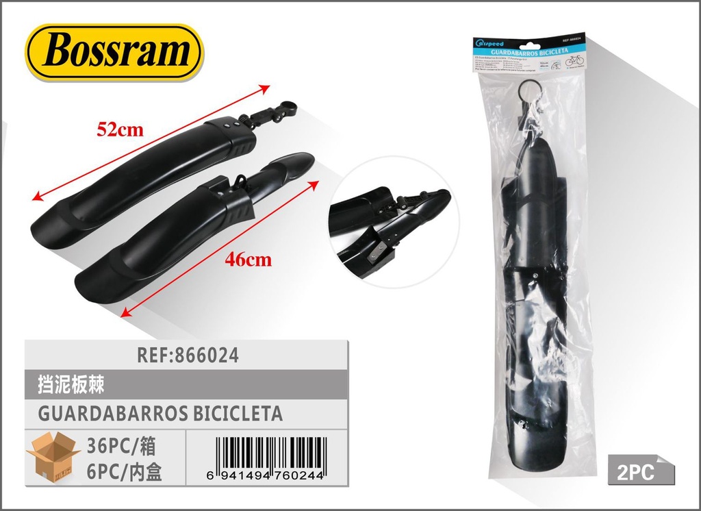 Guardabarros para bicicleta, accesorios de ciclismo