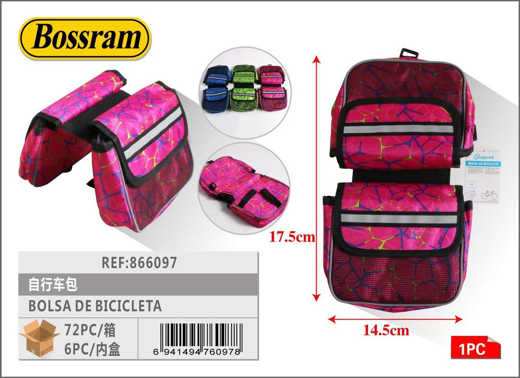 Bolsa de bicicleta 17.5x14.5cm para almacenamiento