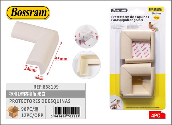 Protectores de esquinas estándar L beige