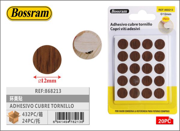 Adhesivo cubre tornillo para bricolaje