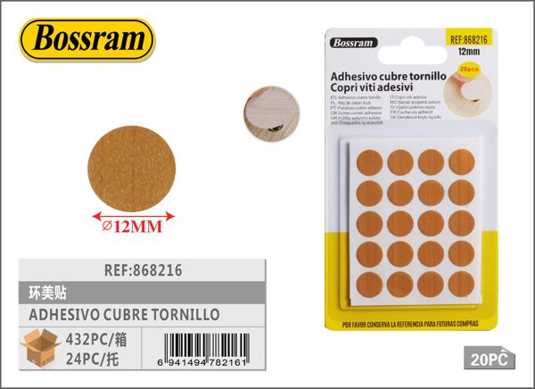 Adhesivo cubre tornillo para ferretería