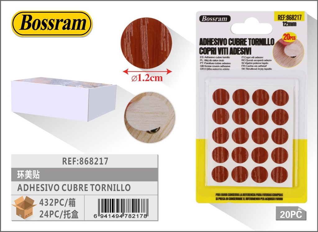 Adhesivo cubre tornillo para muebles