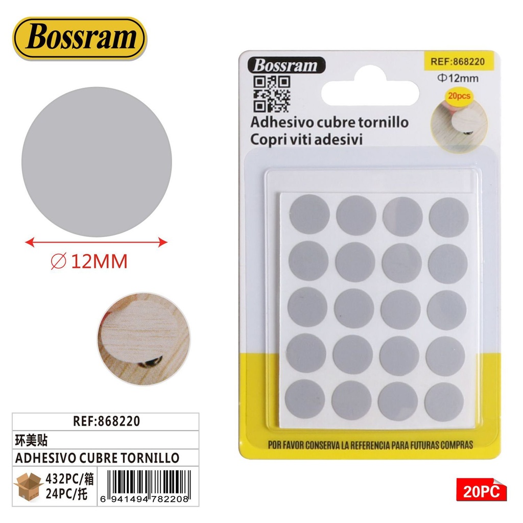 Adhesivo cubre tornillo para protectores de muebles