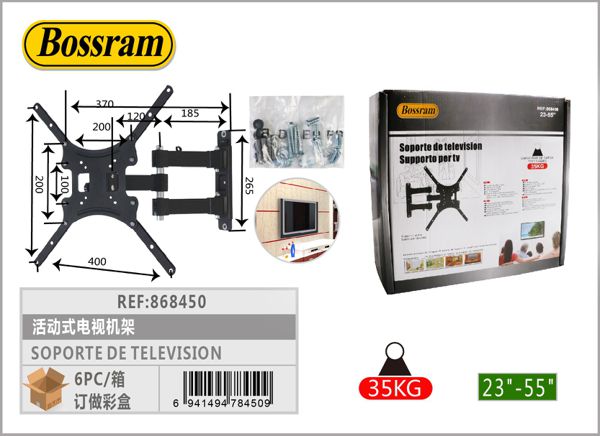 Soporte de televisión ajustable para pantallas