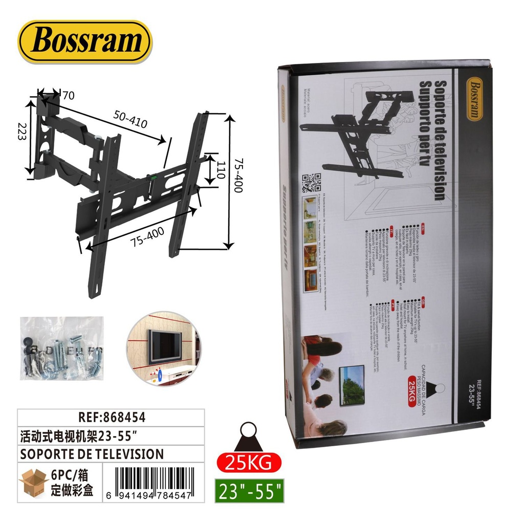 Soporte de televisión ajustable 23-55 pulgadas