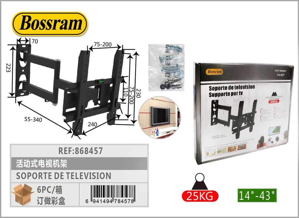 Soporte de televisión ajustable