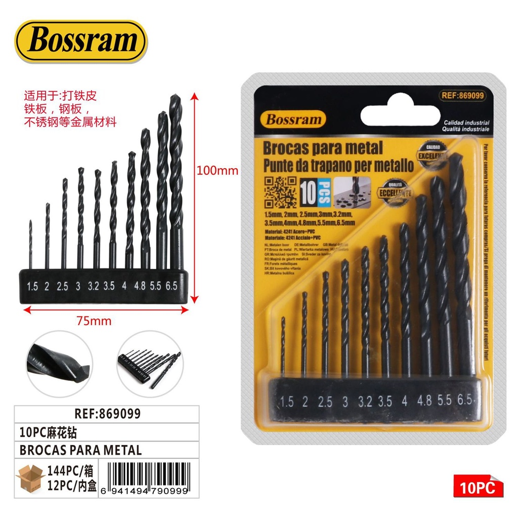 Brocas para metal 10pcs para perforar metales