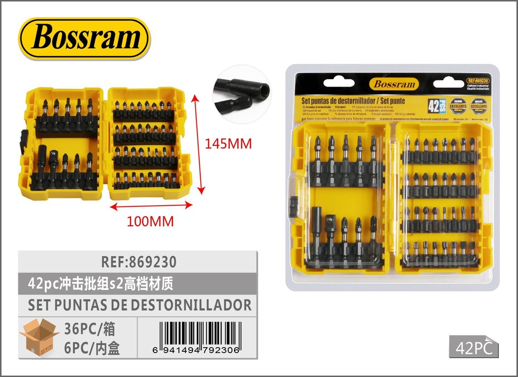 Set de puntas de destornillador 42pcs para bricolaje