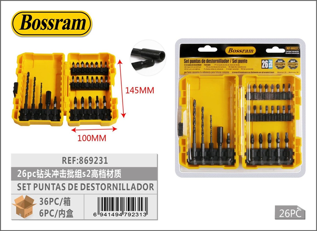 Set de puntas de destornillador 26pcs