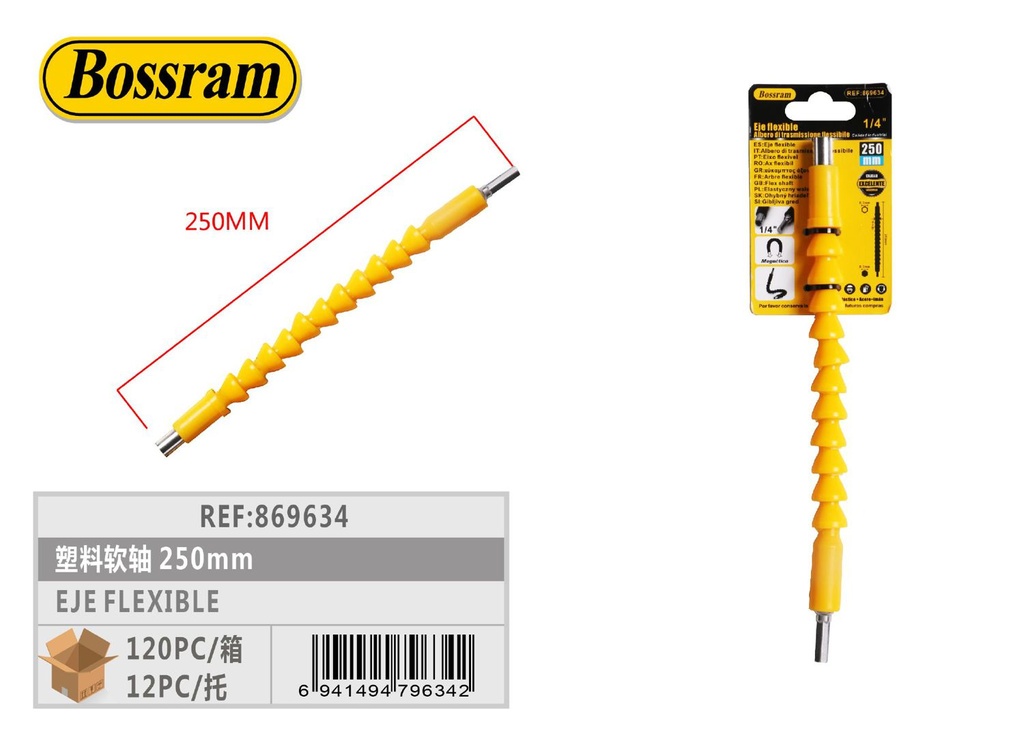 Eje flexible de plástico 250mm