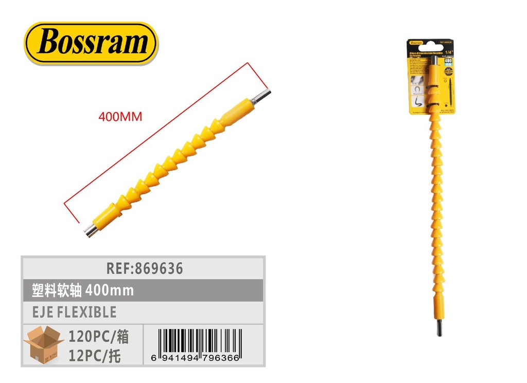 Eje flexible 400mm para herramientas