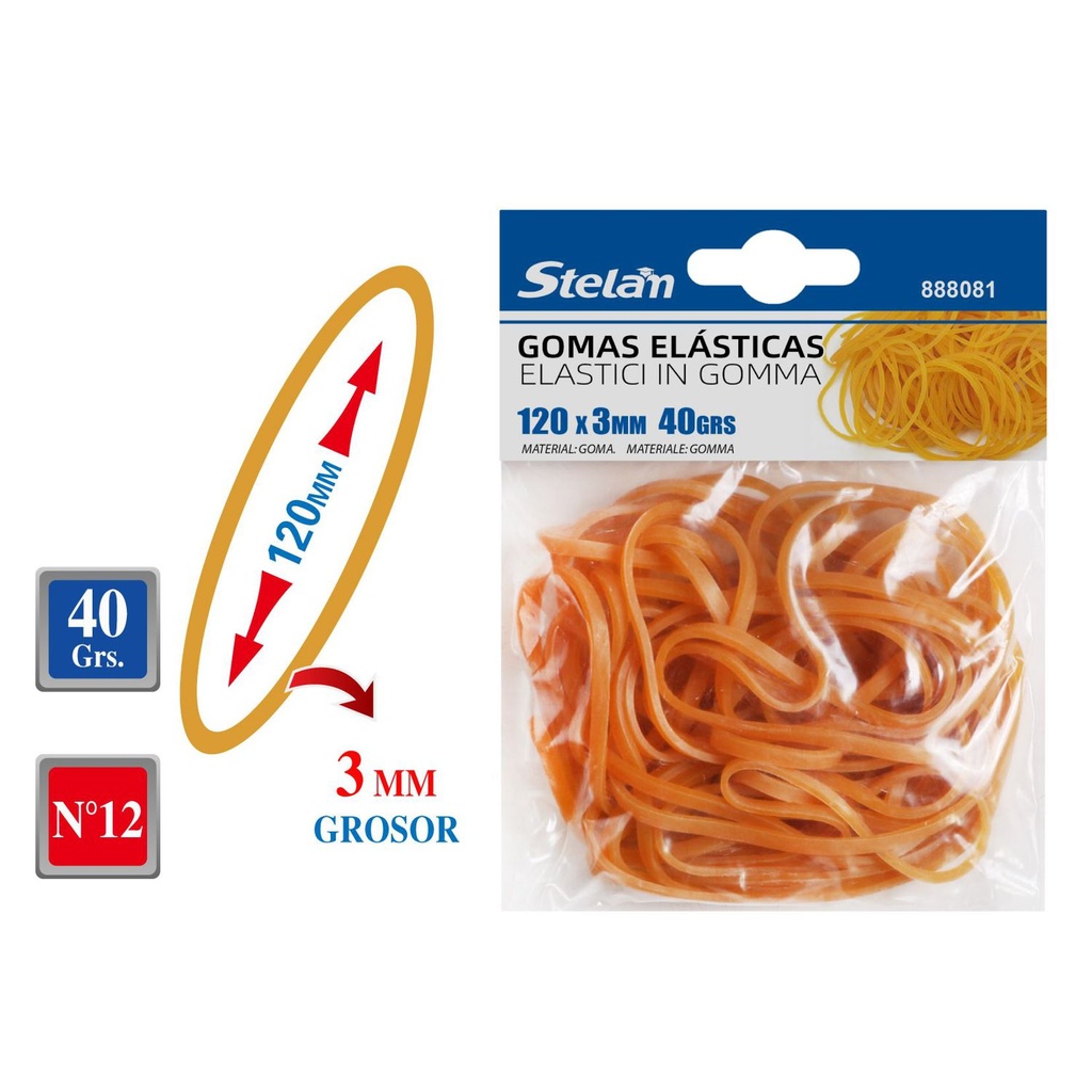 Gomas elásticas amarillas 40g