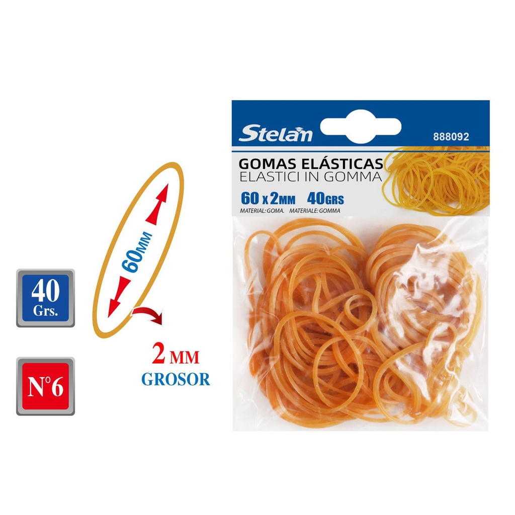 Gomas elásticas amarillas 40g