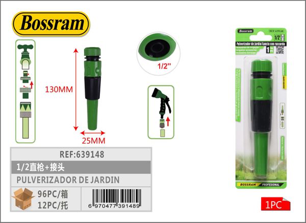 Pulverizador de jardín 1/2 con conector