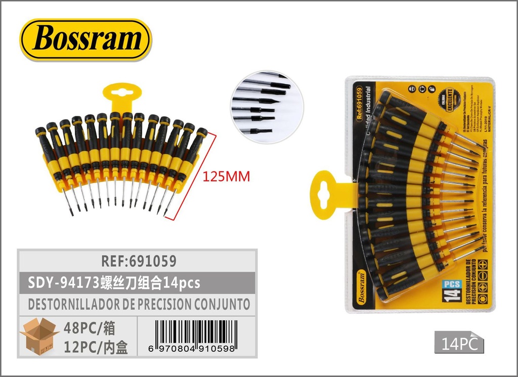 Conjunto de destornilladores de precisión 14pcs sdy-94173