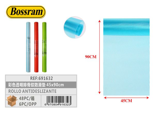 Rollo antideslizante transparente con textura 45x90cm para hogar