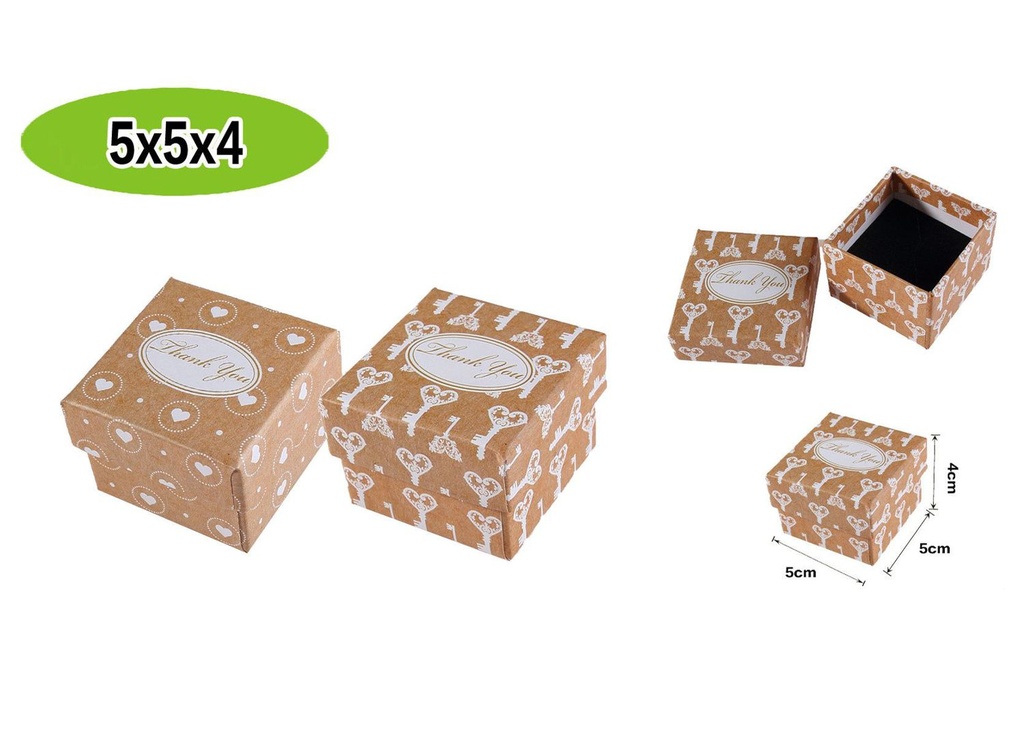 Caja de cartón 5x5x4 con esponja