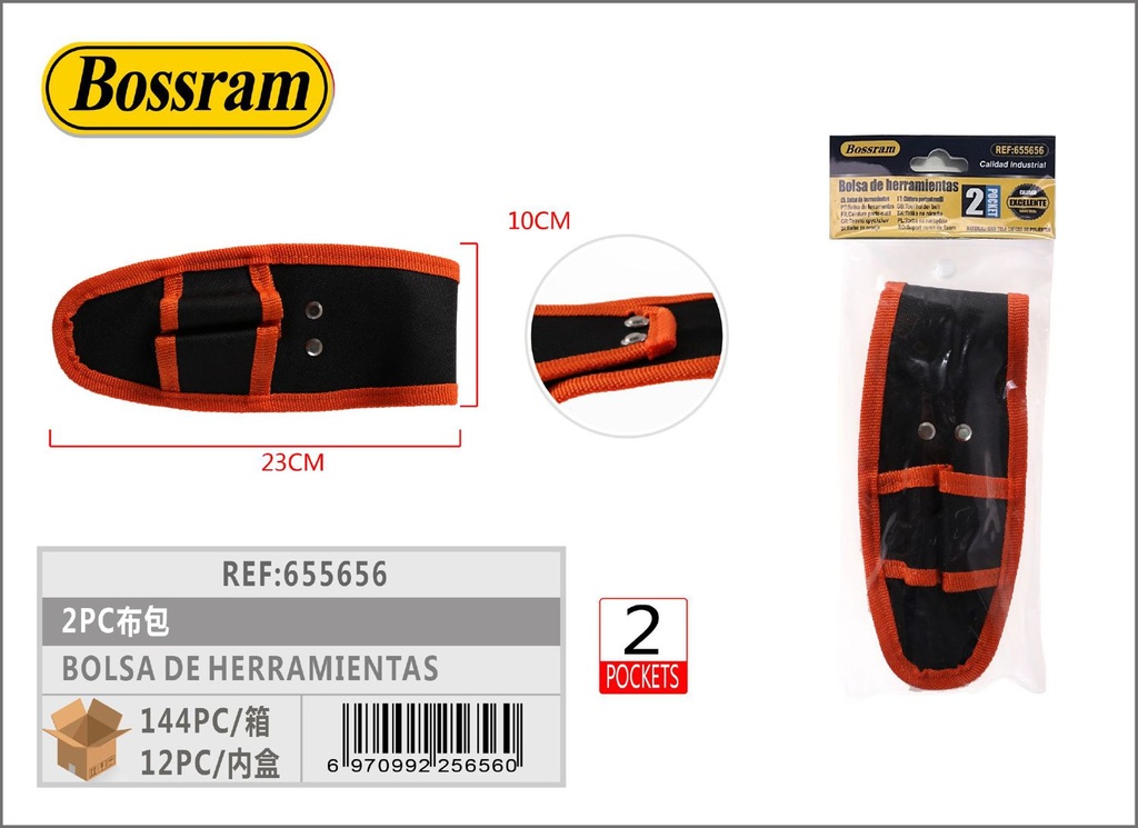 Bolsa de herramientas 9.5x23cm 2pcs para bricolaje