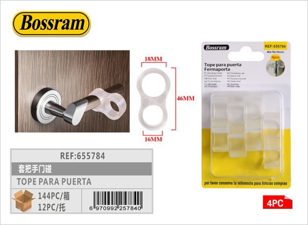 Tope para puerta 46*18*16mm 4pcs para protección de paredes y muebles