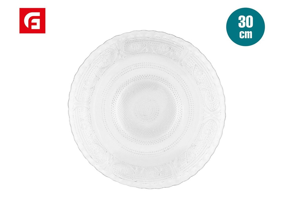 Plato de cristal Harvest Line 30cm para mesa