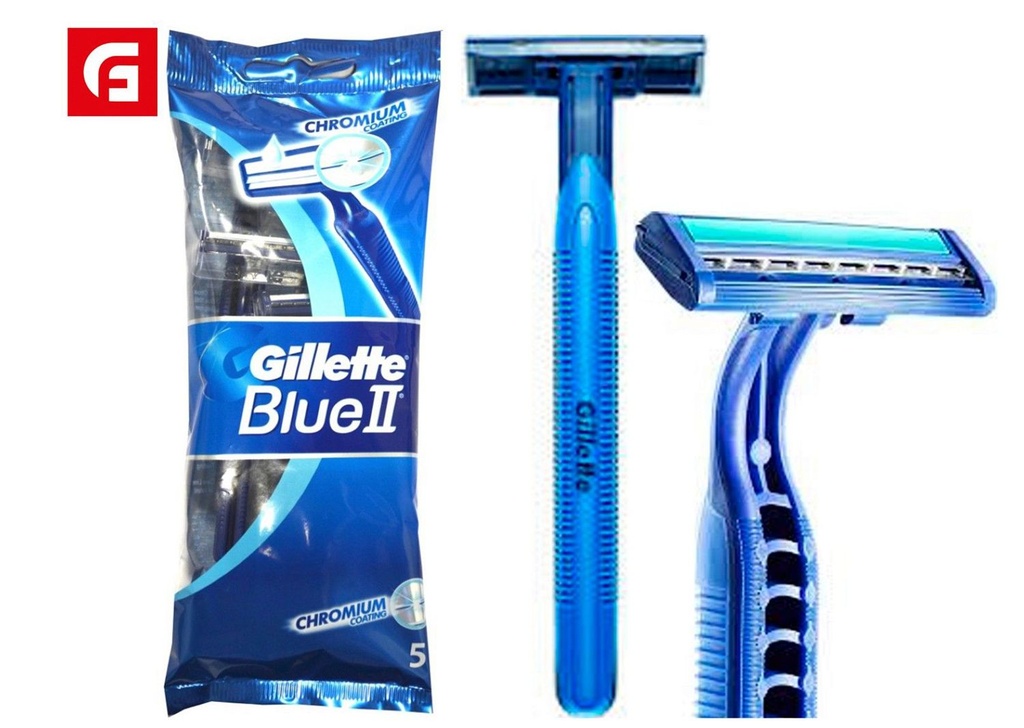 Maquinilla de afeitar Gillette Blue II 5u con lubricante