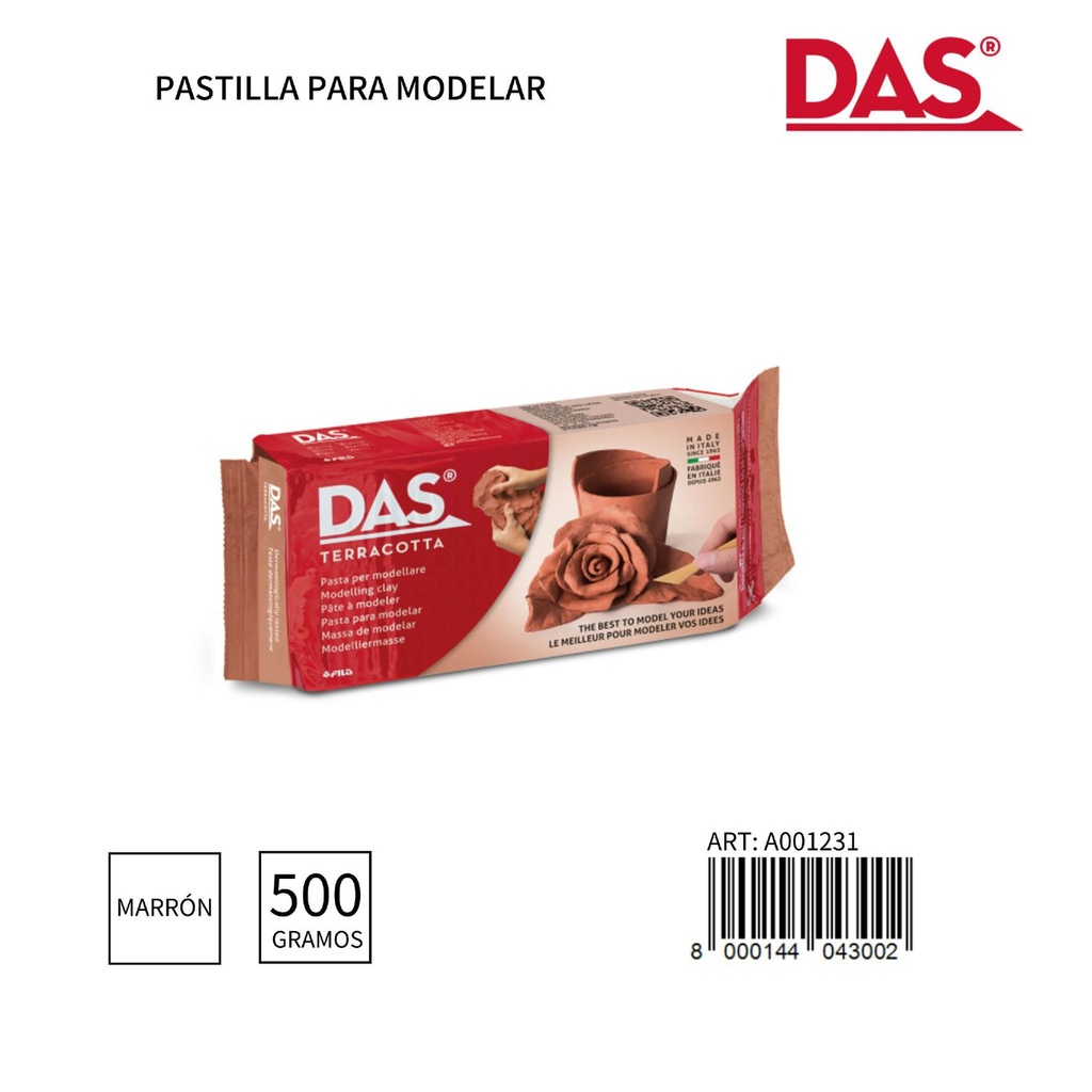 Pasta de modelar Das terracota 500g