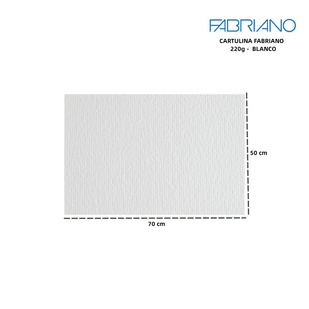 Cartulina Fabriano 220g 50x70cm blanca