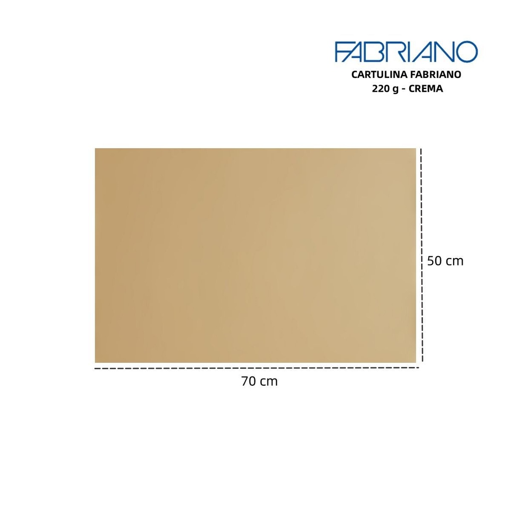 Cartulina Fabriano crema 220g 50x70cm