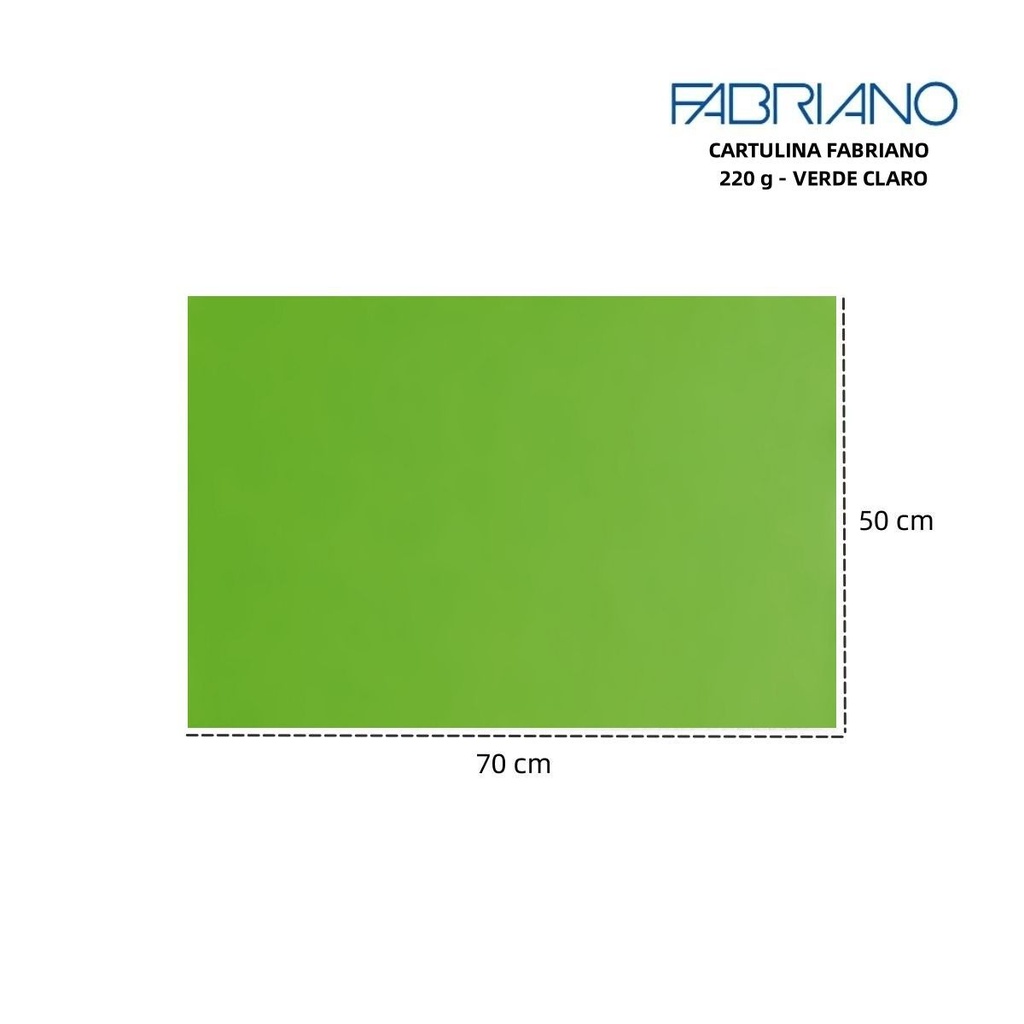 Cartulina Fabriano LR 220g 50x70cm color verde claro - Materiales para manualidades