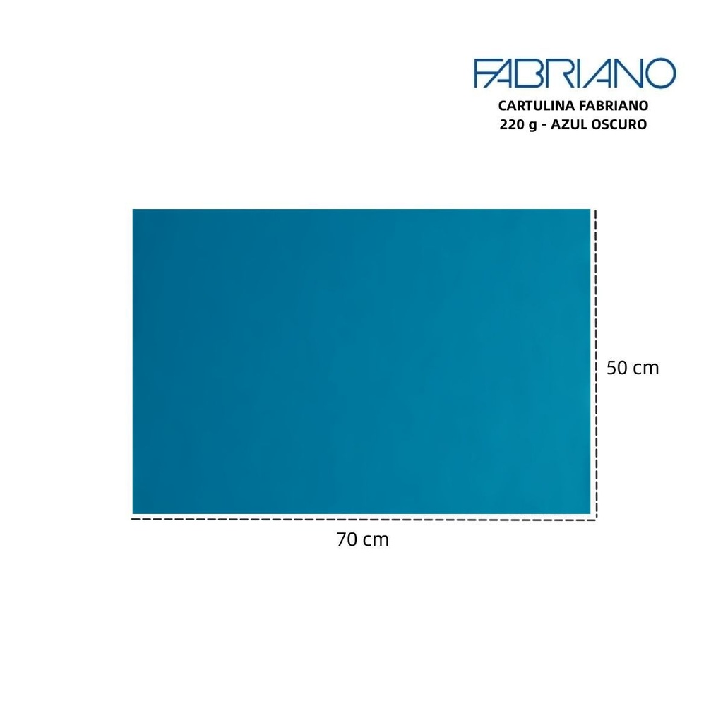 Cartulina Fabriano LR 220g 50x70cm color azul oscuro - Materiales para manualidades