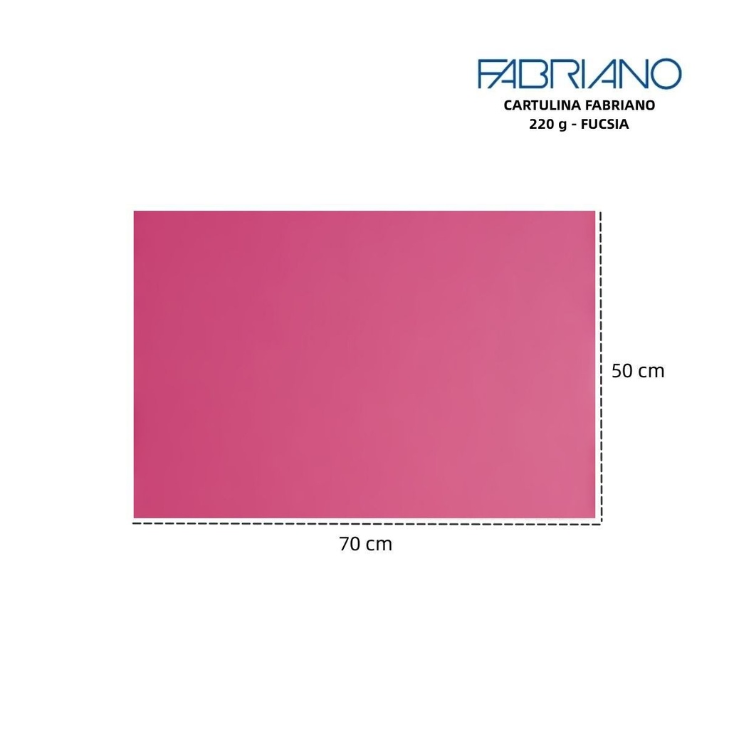 Cartulina Fabriano LR 220g 50x70cm color fucsia - Materiales para manualidades
