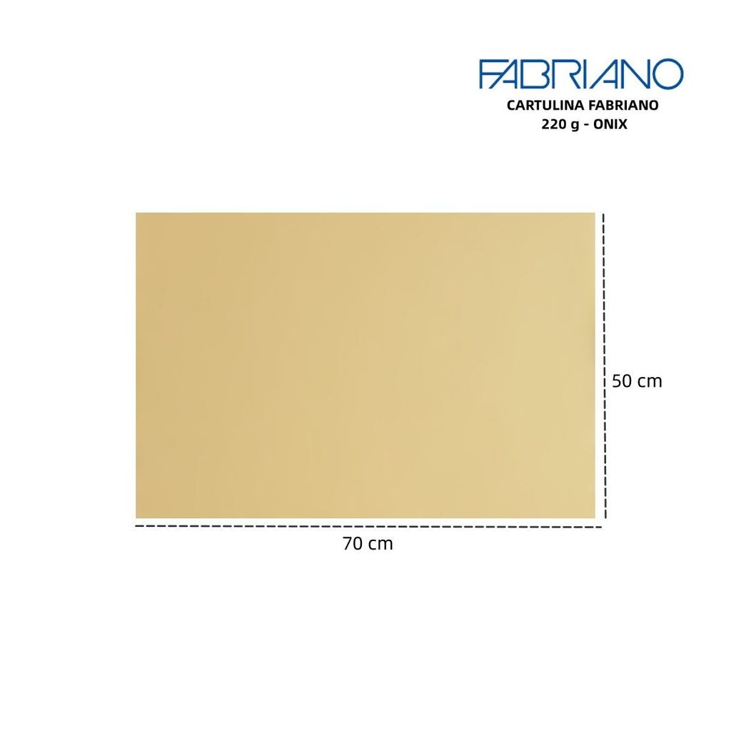 Cartulina Fabriano LR 220g 50x70cm ónix para manualidades