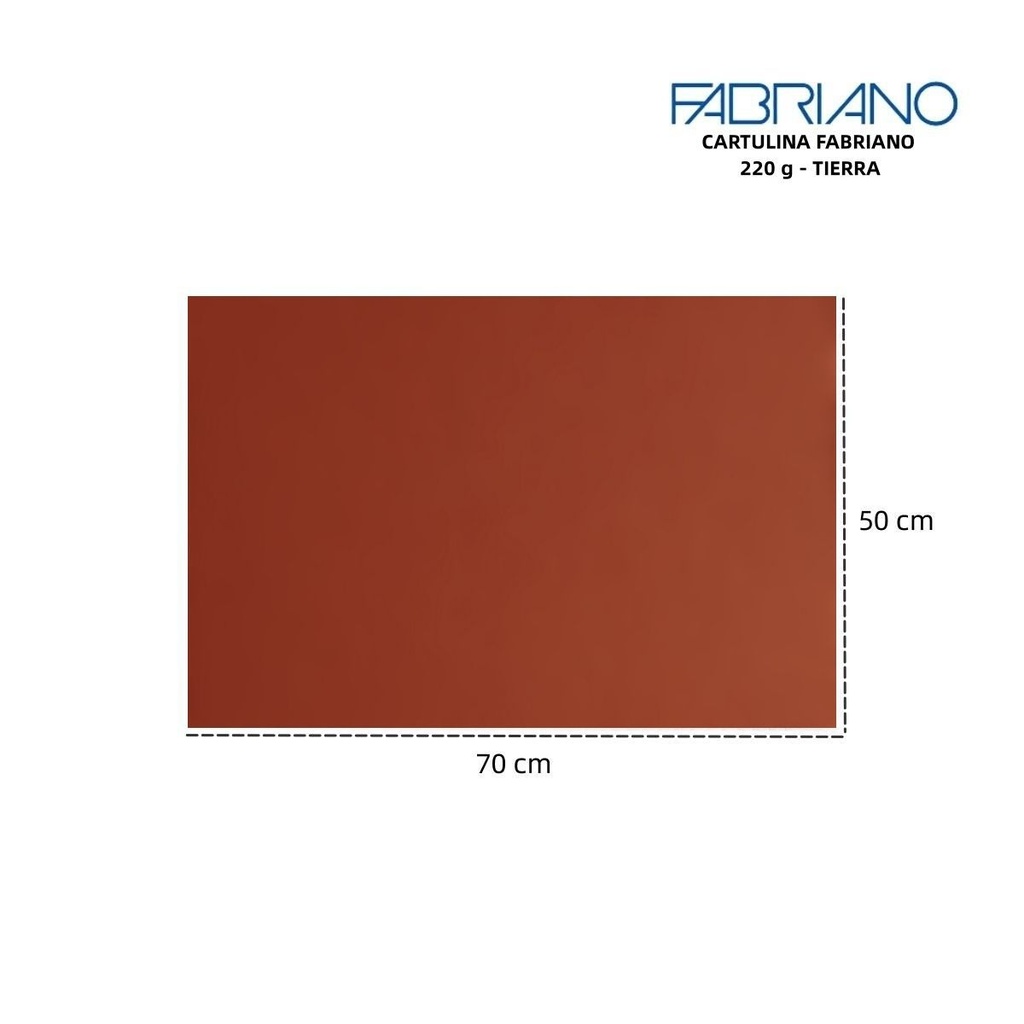 Cartulina Fabriano LR 220g 50x70cm color tierra - Materiales para manualidades