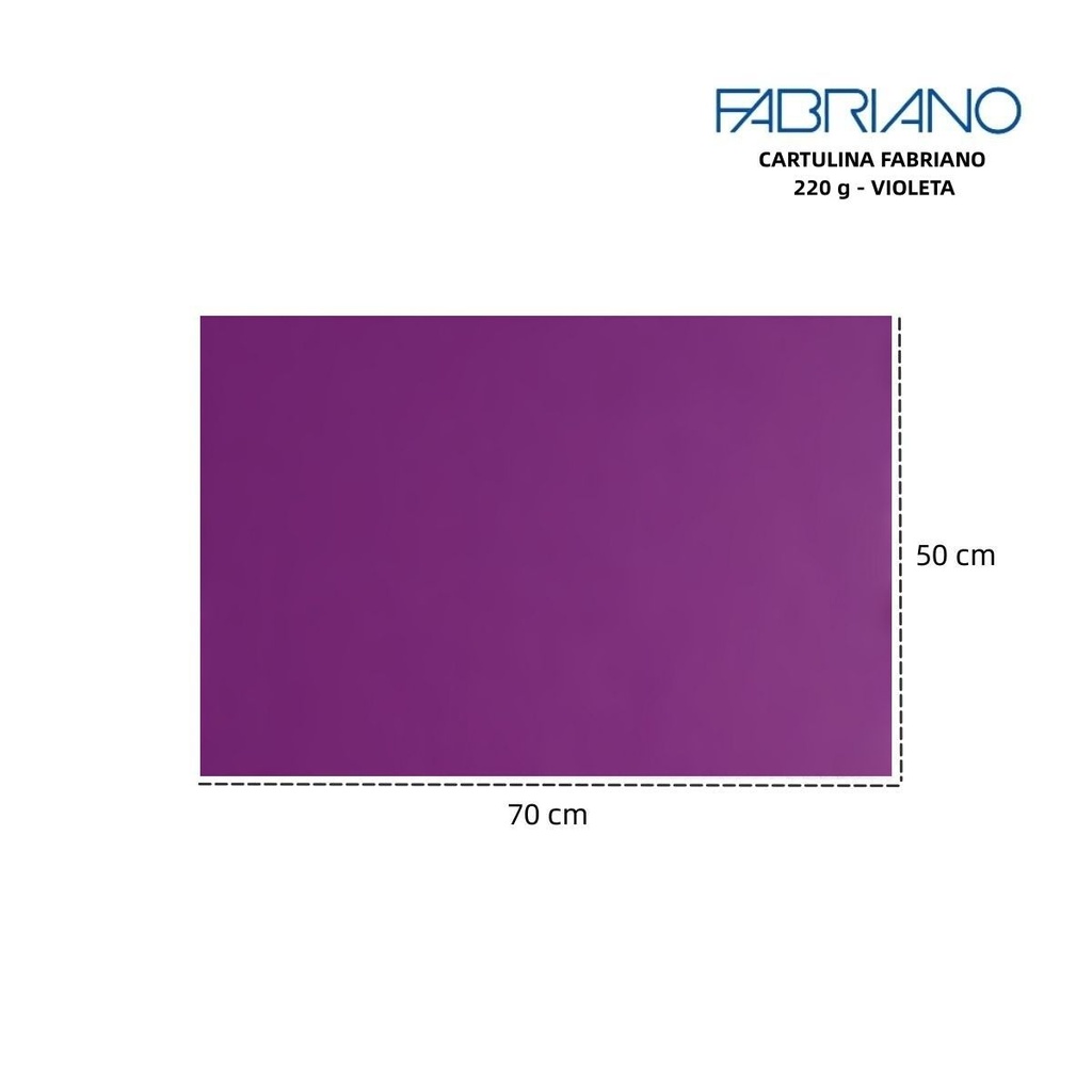 Cartulina Fabriano LR 220g 50x70cm color violeta - Materiales para manualidades