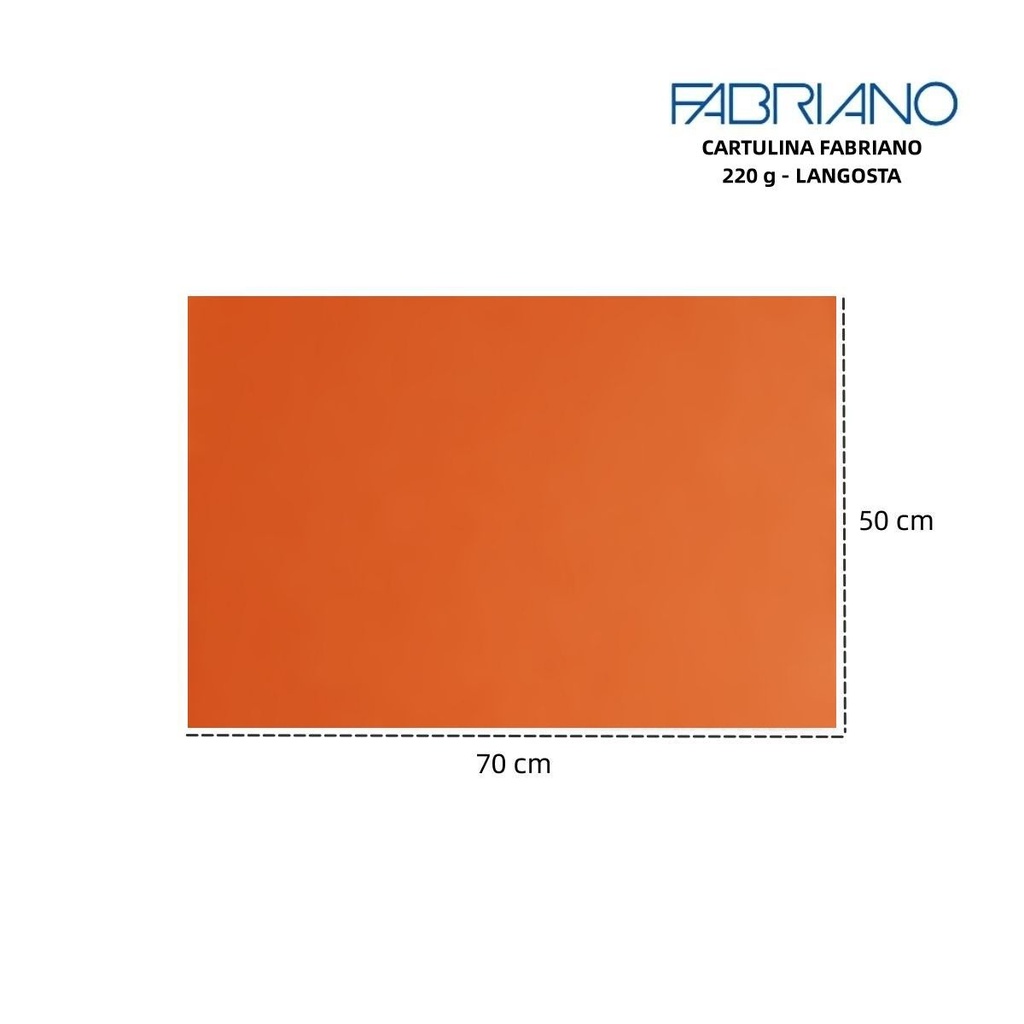 Cartulina Fabriano LR 220g 50x70cm color langosta - Materiales para manualidades