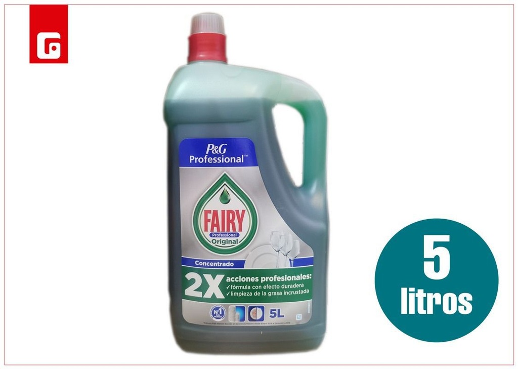 Lavavajillas Fairy en polvo 5L profesional para limpieza de platos