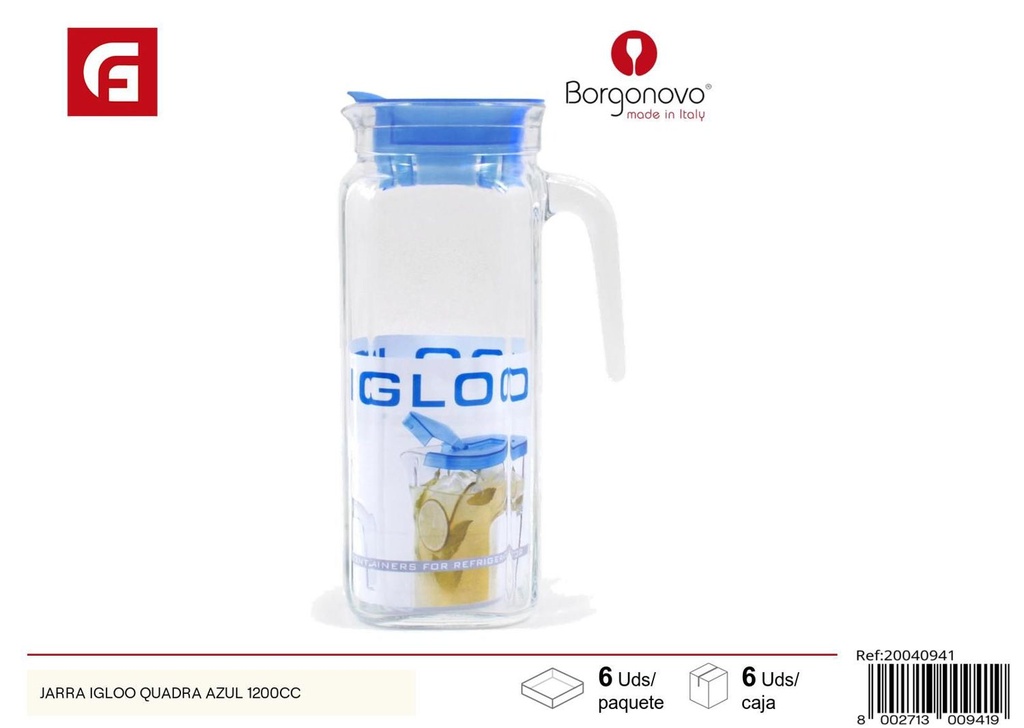 Jarra Igloo Quadra azul 1200cc para bebidas