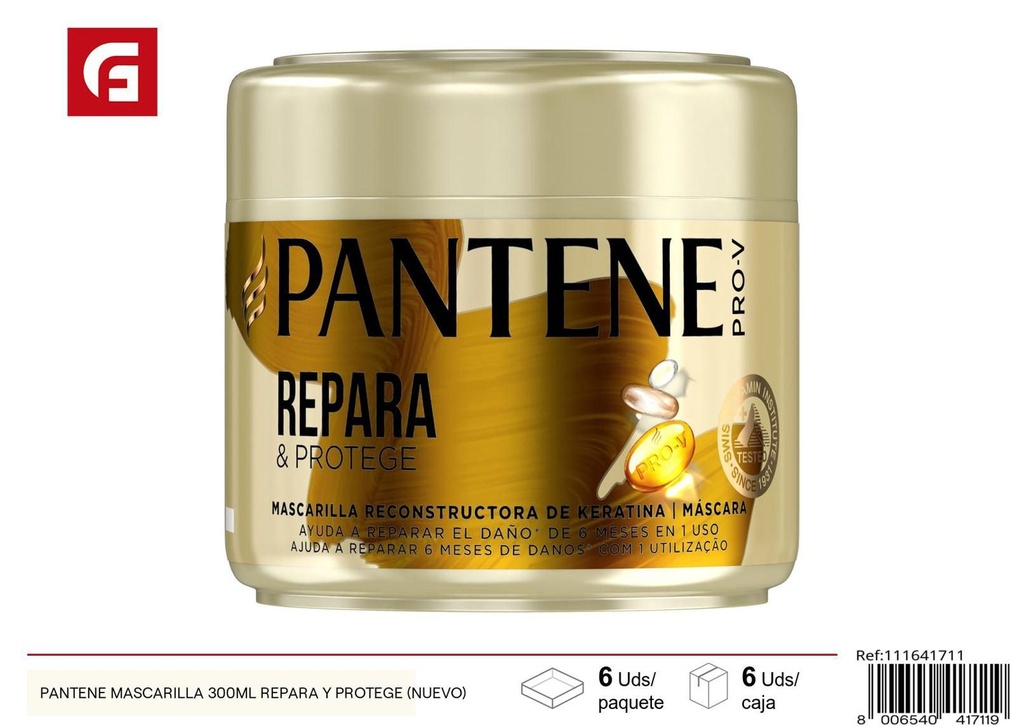 Mascarilla Pantene 300ml repara y protege para el cabello