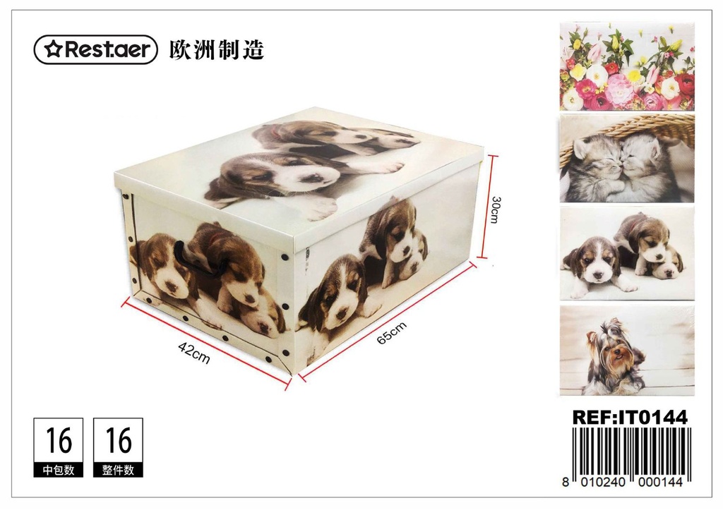Caja de cartón plegable 65x42x30 cm - Artículos de regalo