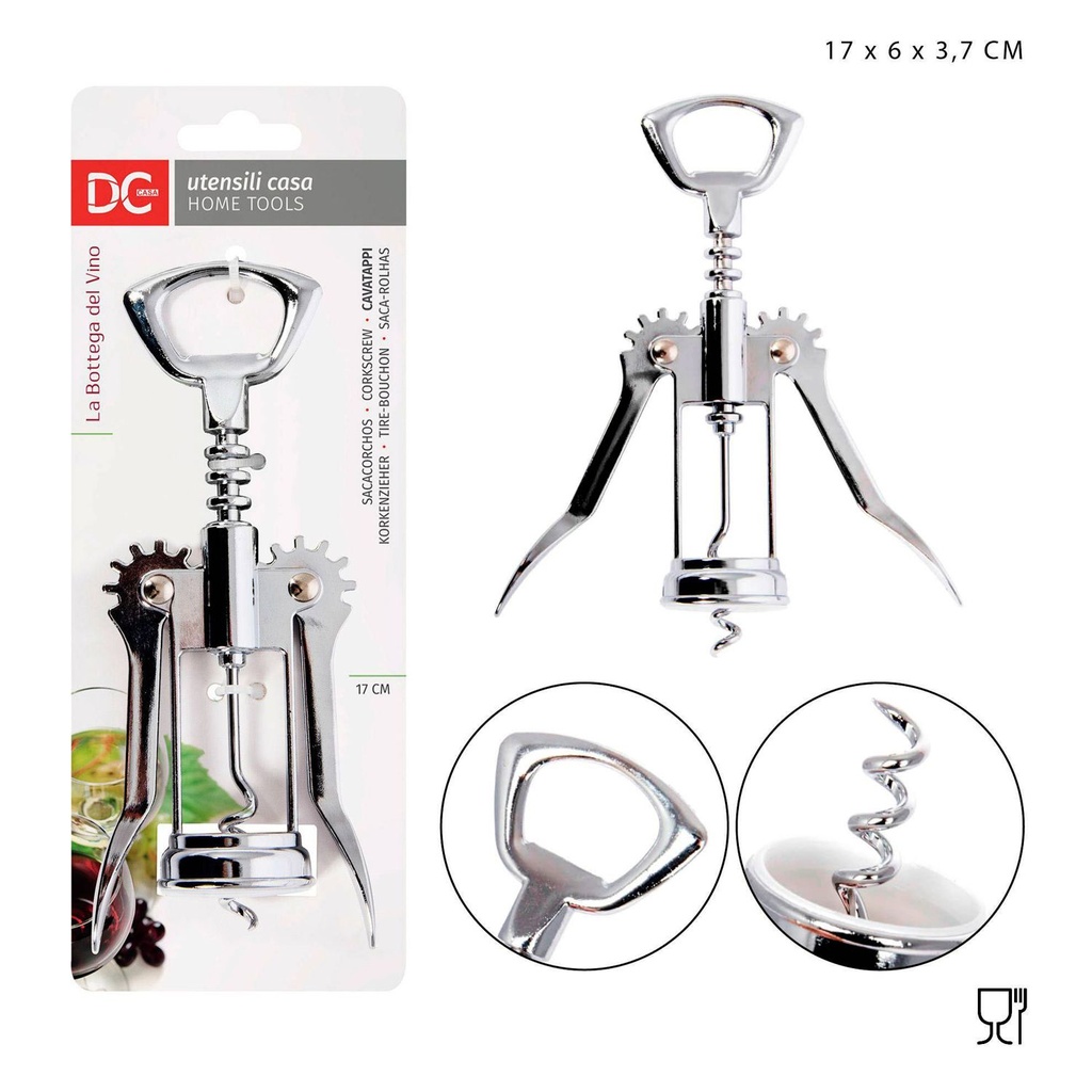 Sacacorchos de metal 17X6X3.7CM - Accesorios de cocina