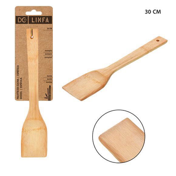 Espátula de bambú 30cm para cocina y utensilios