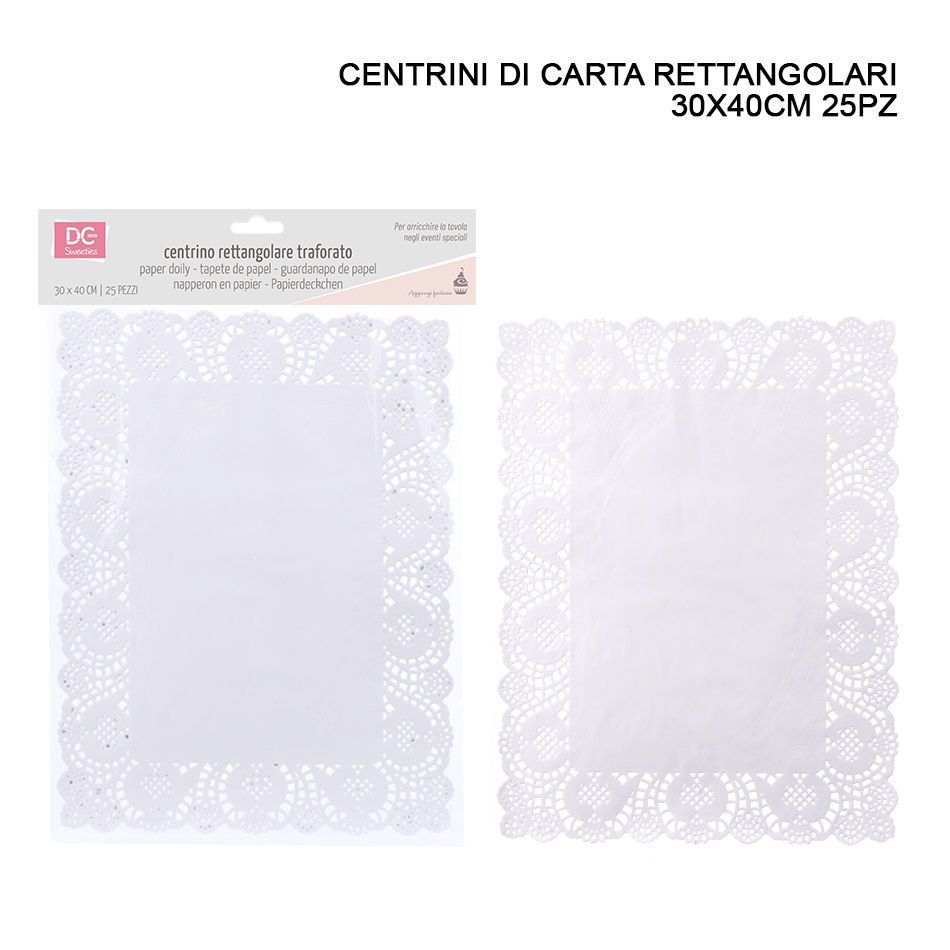 Papel para pastel rectangular 30X40CM 25PZ - Utensilios de repostería