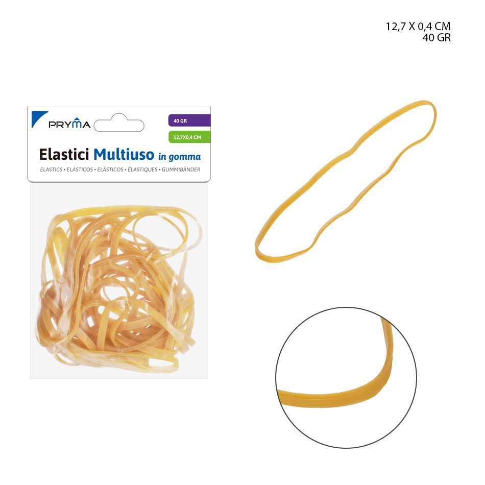  gomas elásticas para múltiples usos de 12.7x0.4 cm, 40 g - Material de oficina