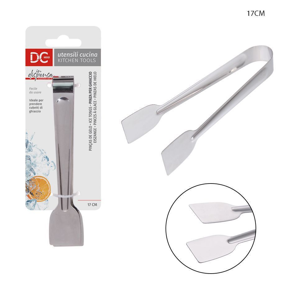 Pinza de hielo acero 17cm utensilio de cocina